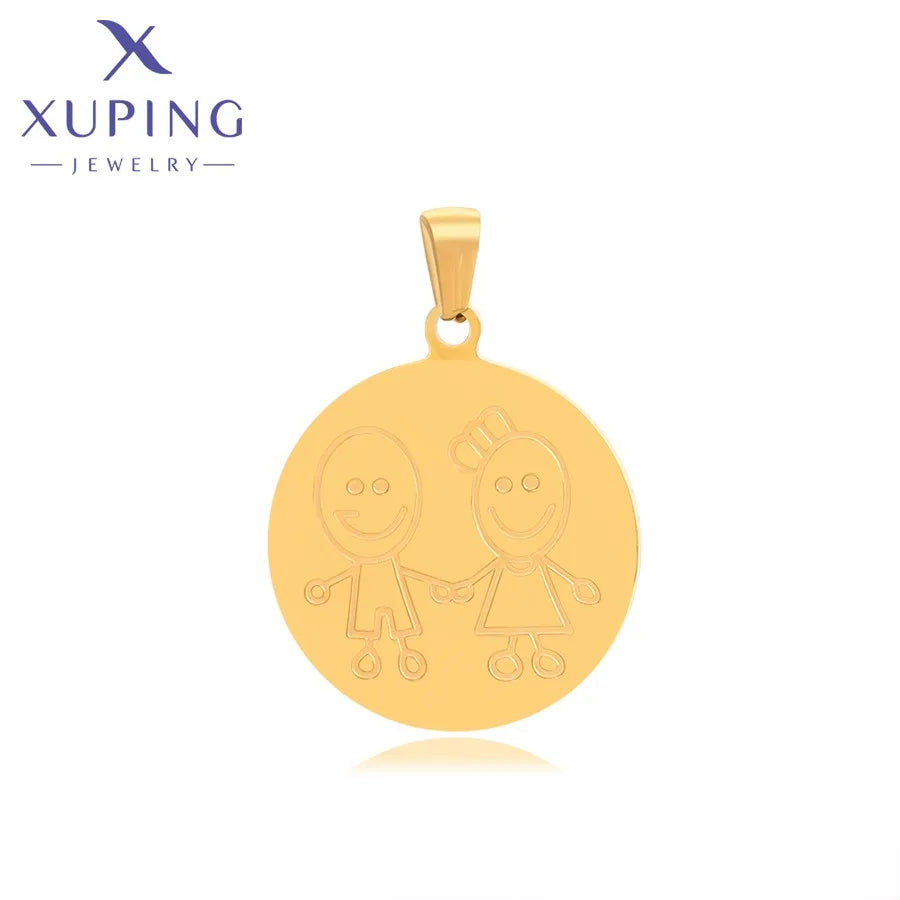 A00901765 XUPING JEWELRY 24K Gold Color Luxury Stainless Steel Fine Gold Religion Series Neutral Pendant