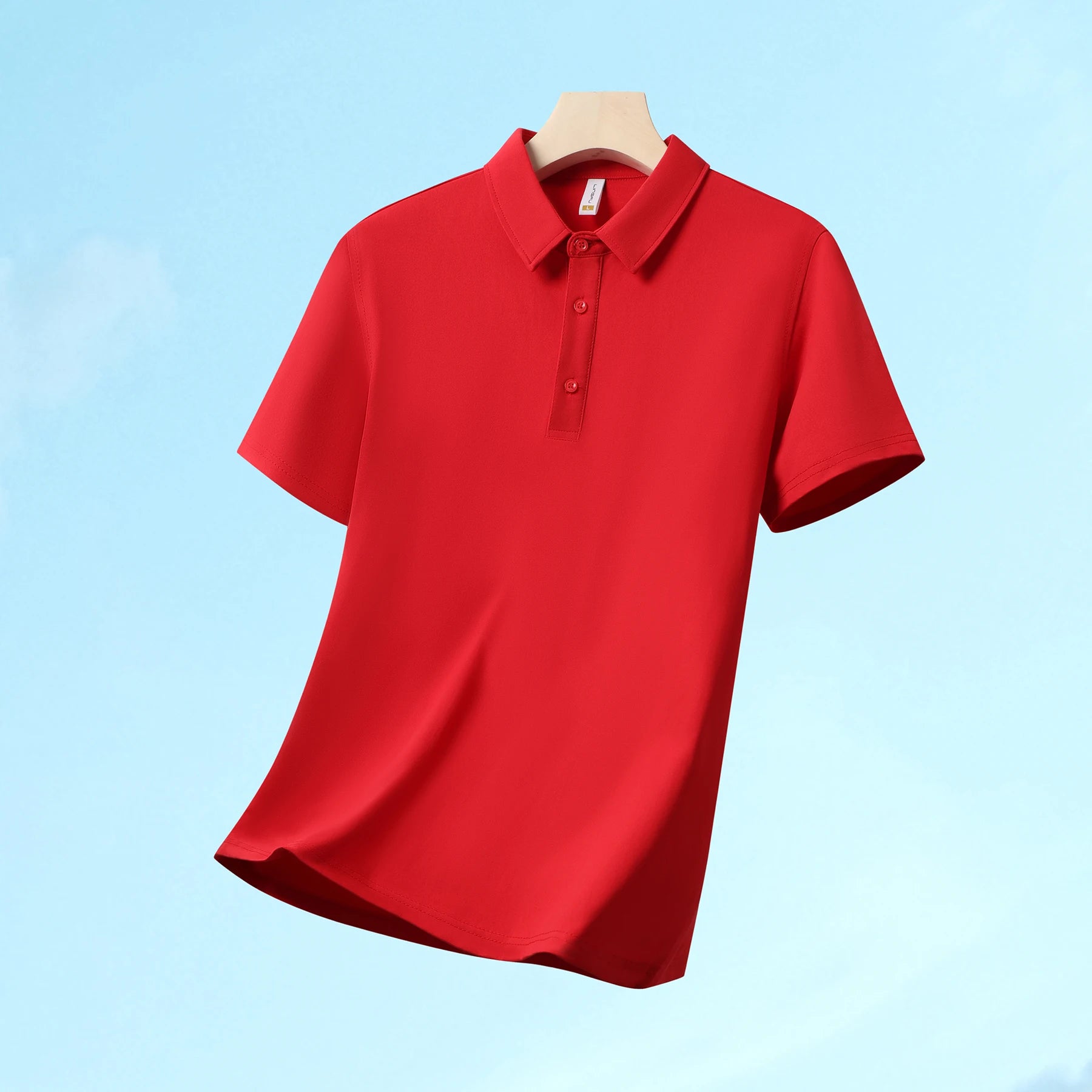 Custom Printed Men's Bamboo/Cotton Blended Golf for Polo Shirt Woven Fabric Breathable