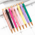 Promotional Spray-Bonding Ballpen Advertise Ballpoint Pen Custom Rose Gold Pen with Logo Printed Laser Screen Print Branded