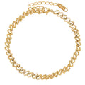 Minimalist Jewelry Handmade Simple Stainless Steel Channel Anklet Link Chain Bracelet Anklet for Women