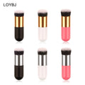 Wholesale Synthetic Fiber Head Face Makeup Brush Plastic Handle Private Label Portable Liquid Foundation Powder Concealer Cream MegaBDM