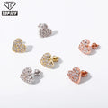 Top Icy Small Heart Lovely Stud Earring 925 Sterling Silver Gold Rose Gold Girls Earrings for Women 2020