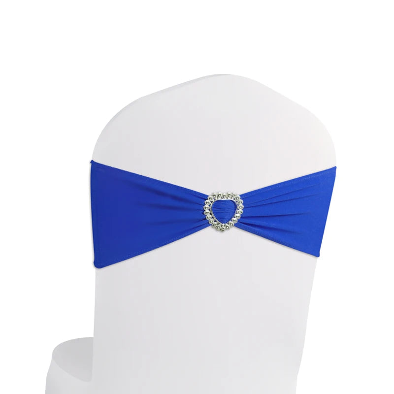 Reador Wholesale Stretch Chair Sashes Bows Chair Bands with Buckle for Wedding Hotel Banquet Birthday Party Decorations
