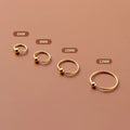 Fashion Jewelry 925 Sterling Silver Ear Hook Gold Ball Stud Earrings Female Earrings