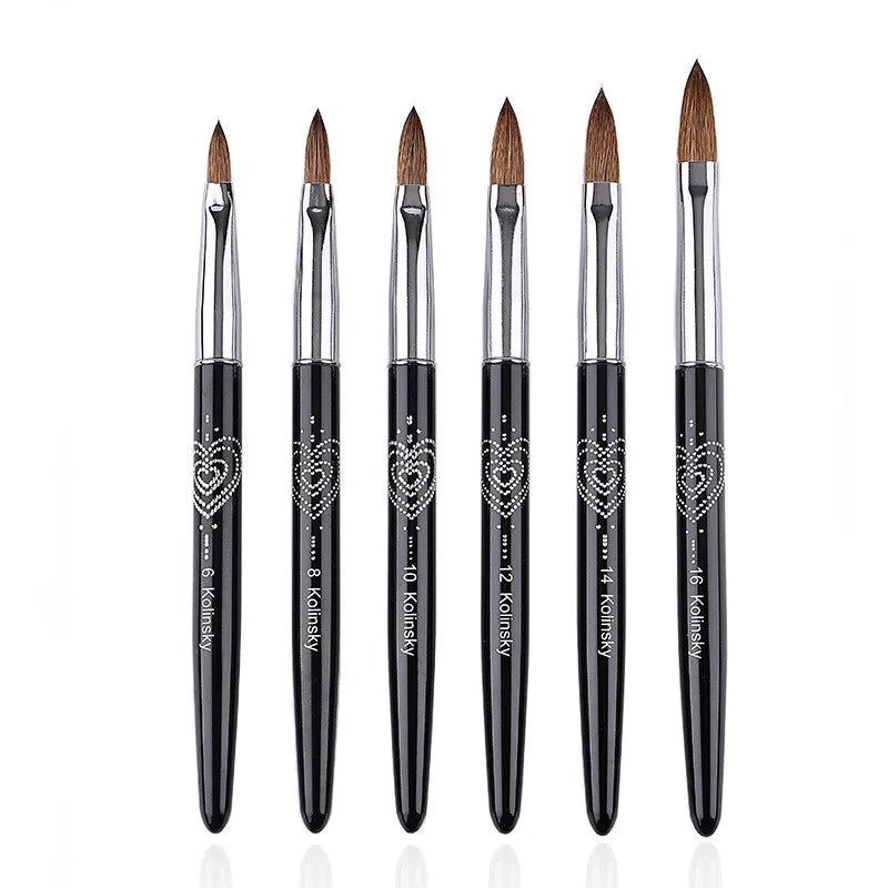 Nail Design French Nail DIY Line Brush Manicure Pen Sable/Kolinsky Oval Nail Art Brush