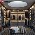 PA Foshan Modern Designs U Shape Custom Wood Melamine Wardrobe Bedroom Furniture Walk in Closet With Vanity