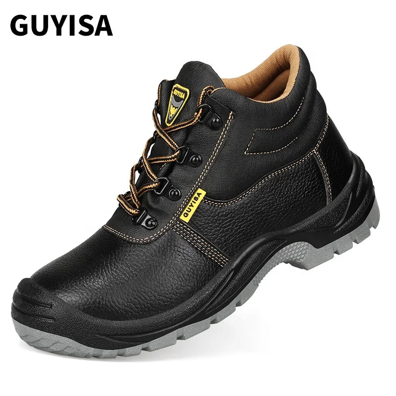 GUYISA Fast Delivery Men's Outdoor Breathable Steel Toe Safety Shoes for Winter & Autumn Comfortable and Safe
