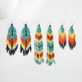 Fashion Glass Beaded Earrings With Long Tassels Fringe for Women for Gift Earring Jewelry Women Jewelry
