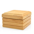 Natural Bamboo Soap Box Container Holder Bathroom Square Soap Dish With Lid