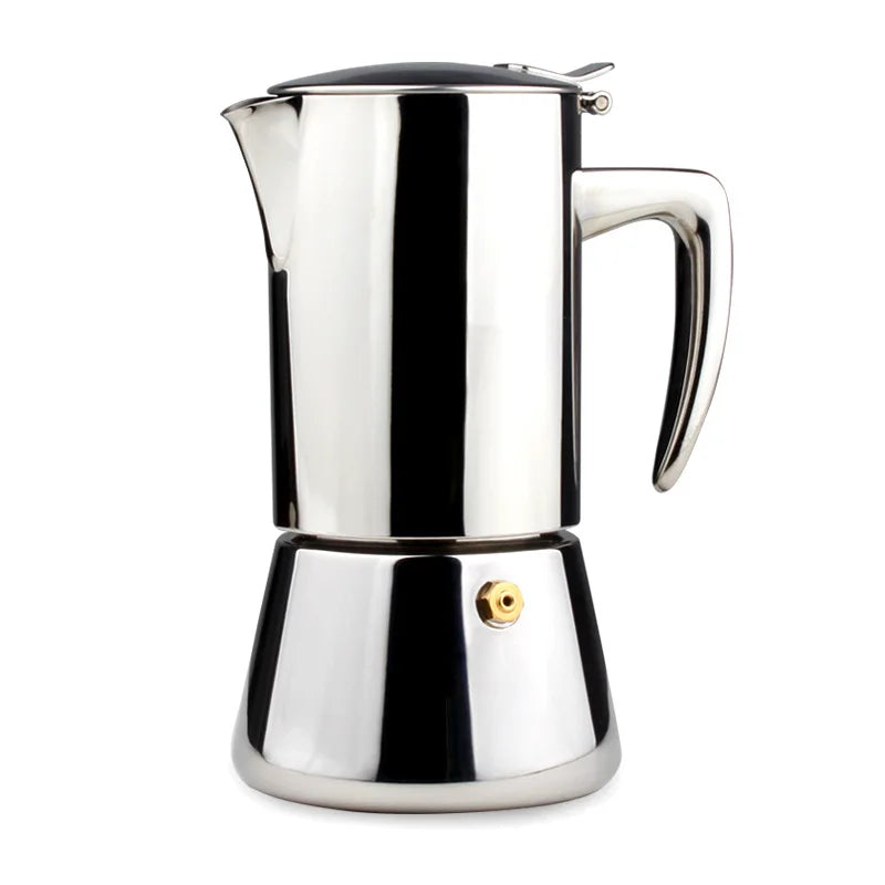 Stovetop Espresso Maker 4 Cup Moka Pot Coffee Maker 100% Stainless Steel