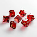 Factory Wholesale HOT-SELLING Ruby Zircon Glass Dice Set for Dungeons and Dragons RPG
