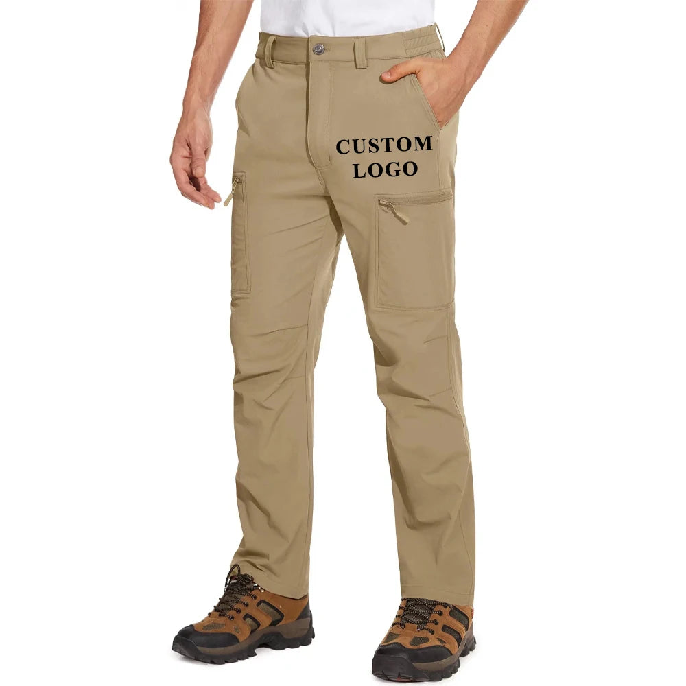 Wholesale Waterproof Men Cargo Pants Quick Dry Khaki Tactical Cargo Trousers Multi Pockets Sports Sweat Pants Men Cargo Pants
