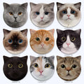 New Design Cute Cat Head Shape Custom Coasters Set Cork Back Blank Coaster UV Print DIY Animal Pet Absorbent Ceramic