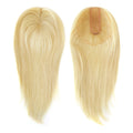 Integration Fish Net Hair Topper 16" Chinese Cuticle Virgin Remy Human Hair Free Part Silk Base #613 6 X 6.5
