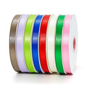 Factory Large Stocked Polyester Solid Color 3-100MM Single Faced Polyester Ribbon for Decoration MegaBDM
