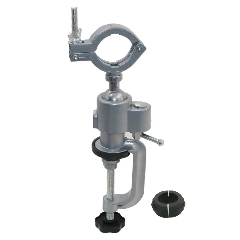 Portable 360 Degree Swivel Table Vise Woodworking Universal Mini Clamp-on Table Bench Vise Rotating Drill Stand Hobby Use DIY