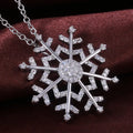 CAOSHI Jewelry Anniversary Gift Christmas Presents Dazzling Full of Cubic Zirconia Pendent Snowflake Necklace for Women