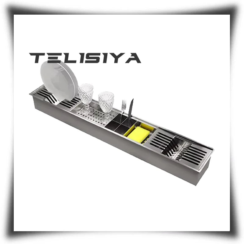 Multifunctional Kitchen Stainless Steel Drain Rack Storage Bowl Sink for Restaurant Kitchen