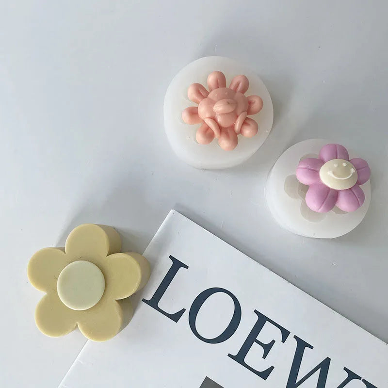 Early Riser DIY Flower-shaped Candle Silicone Mold Cake Mousse Chocolate Aromatherapy Gypsum Candle Ornament Moulds Multipurpose