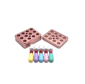 8.0 Small Sample Capsule Lipstick Tube Mold 12 Cavitites Aluminium Lip Balm Lipstick Filling Mold CNCRose Gold Silver Rose Gold