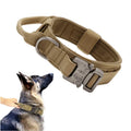 OEM & ODM Wholesale Adjustable Nylon Tactical Dog Collar Harness Solid Luxury Style Heavy Metal Buckle Comfortable Thick Collar