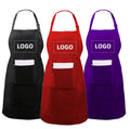 Adjustable Sleeveless Cafe Server Restaurant Apron Custom Bib Kitchen Cooking Cotton Black/White for Waitress