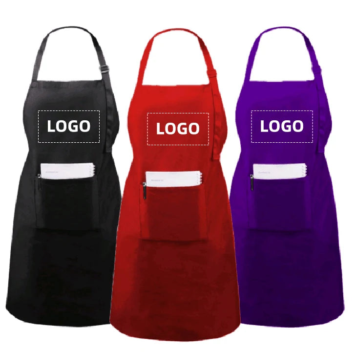 Adjustable Sleeveless Cafe Server Restaurant Apron Custom Bib Kitchen Cooking Cotton Black/White for Waitress
