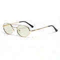 Women's Men's Gradient Changing Sunglasses Double Metal Beam European American Style Gold for Street Photoshoots Celebrations
