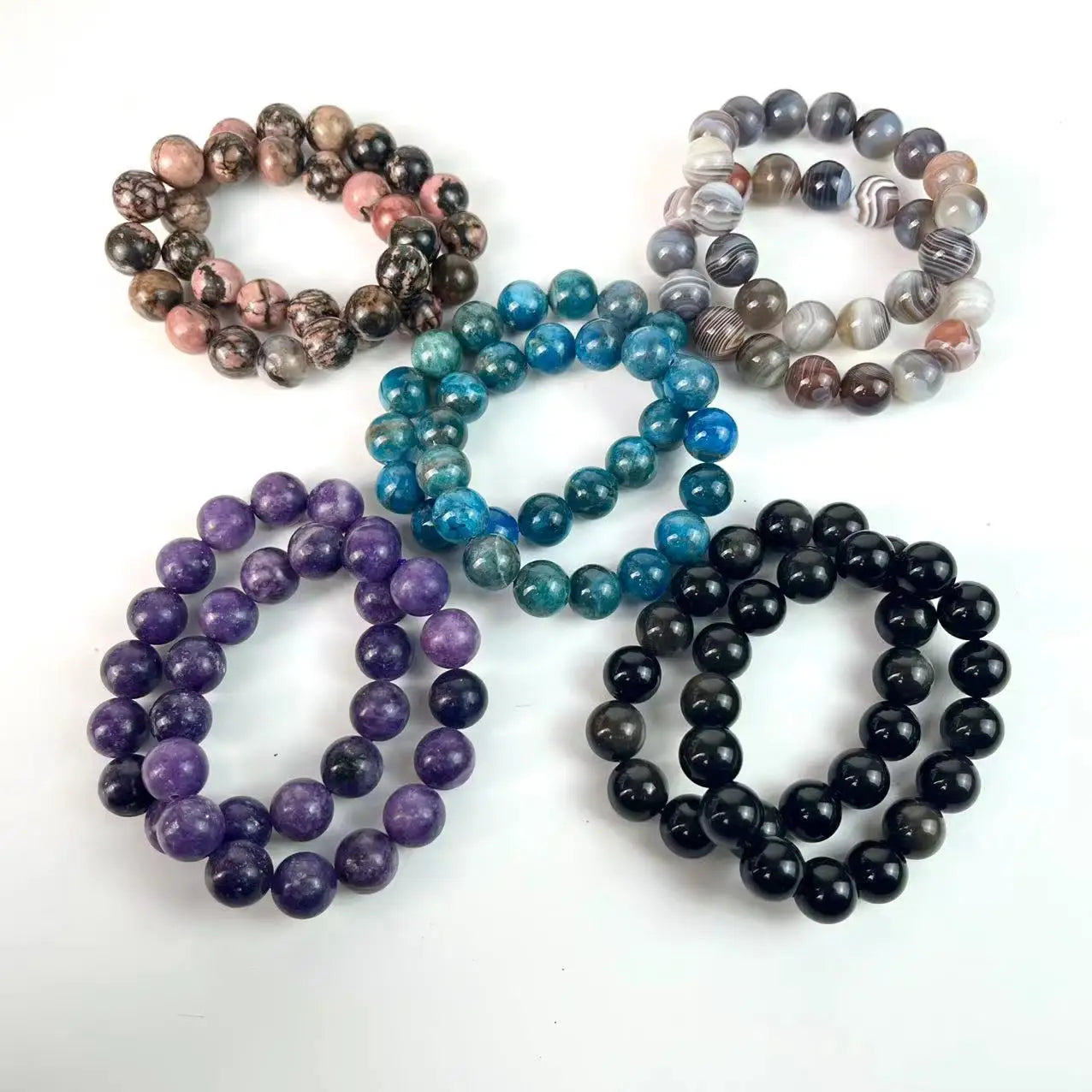 Hot Selling Reki  Natural Crystal Stone Bead 12 mm Bracelets Gemstone Bracelet for Women