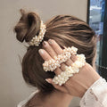 Elegant Hair Scrunchies Women Fashion Imitation Pearl Beads Hair Rope Gum Rubber Bands Ponytail Holders Hair Accessories