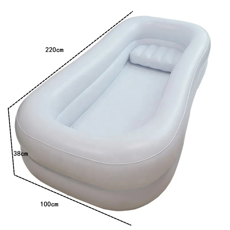 Adult Bed Bath White Medical Inflatable Bathtub