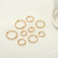 Wholesale DIY Jewelry Making Accessories 14K Gold Plated Connecting Rings for Bracelets Necklaces Round Double Hole Beaded Rings