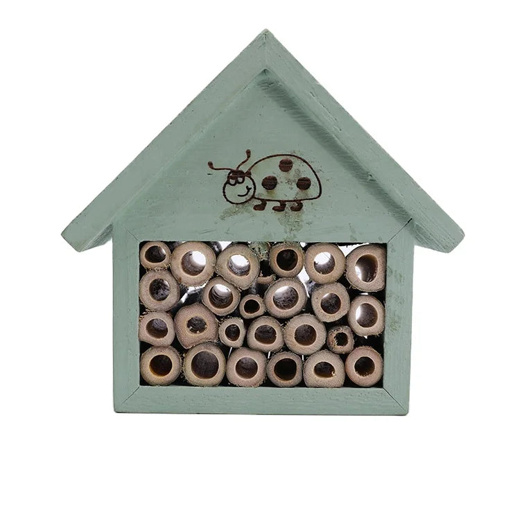Custom Logo Outdoor and Indoor Decorative Wooden Bird House Nest for Small Birds
