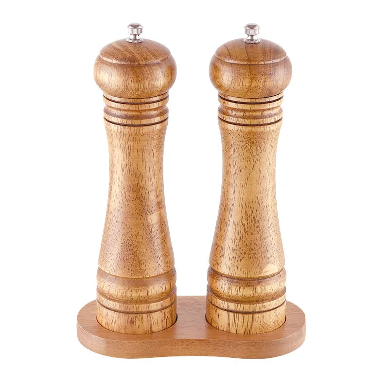 Adjustable Wood Eco-Friendly Pepper and Salt Mill Shakers Handled Hot Kitchen Essentials in Attractive Box Packaging by FAREA