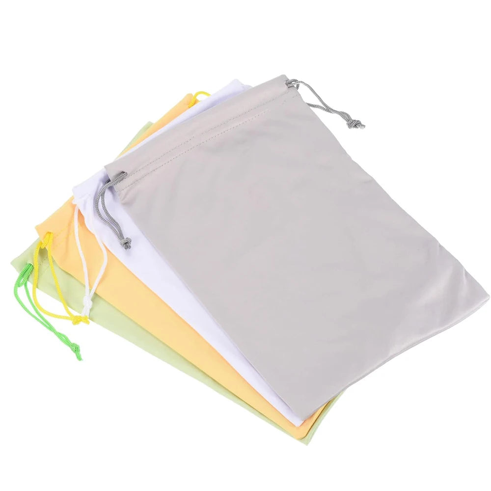 MHC Rectangle Microfiber Ski Goggle Pouch 10 X 7 Inches Soft Drawstring Eyeglasses Case Bag