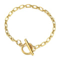 New Arrival Women's 18K Gold Stainless Steel OT Buckle Necklace Fashionable Charm Bracelets Hand Wear Jewelry