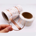 Custom Logo Printed Roll Blue Adhesive Paper Gold Stamping Round Thank You Seal Label Stickers for Packaging