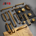 JAYA Antique American Retro Yellow Bronze Cabinet Door Handle Modern Zinc Alloy Wardrobe Drawer Furniture Door Handle