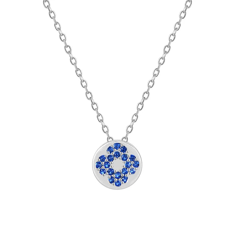 Fancy 925 Sterling Silver Necklace for Ladies Fashion Design Shape Pendant Rose Gold Plating Featuring Diamond Zircon Stones