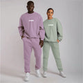 Crew Neck Cotton Breathable Heavyweight Sweat Suit Sportswear Tracksuits Men Women Polychrome 2-Piece Unisex Custom Logo