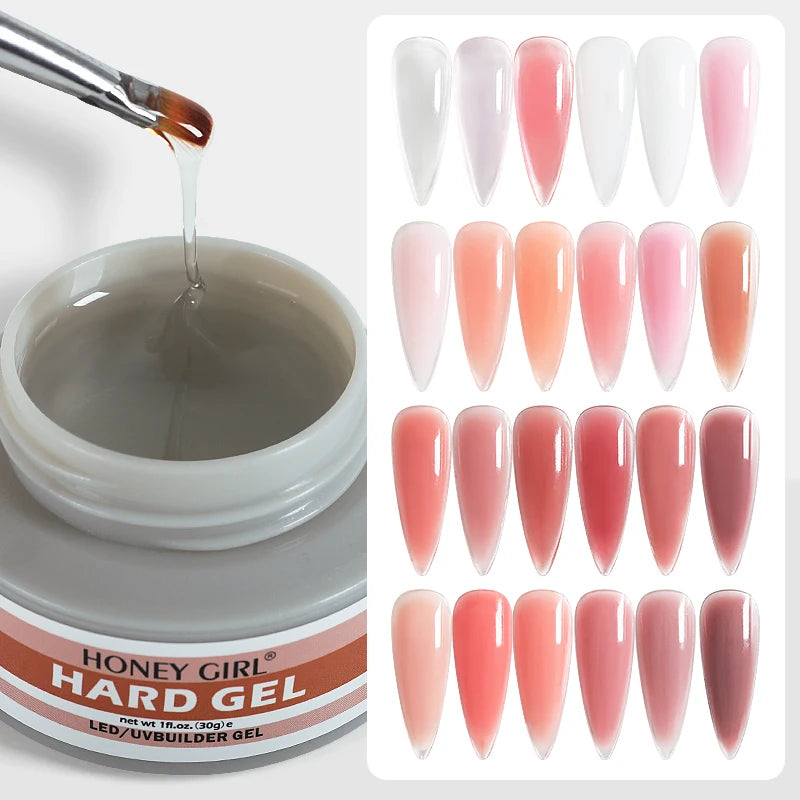 HONEY GIRL Hot Sale Hard Building Led UV Extend Sculpture Nail Gel Oem Jelly Quick Builder Nail Polish Solid Gel MegaBDM