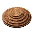 Factory Supplier Nature Rattan Table Coaster Weeding Dish Mat Sustainable Use Round Woven Placemat Plate Chargers for Home Decor