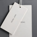 100pcs Cheap Custom Logo Design Tags Premade Cord String With Safety Pin Single Double Side Printed Jeans Garment Swing Hang Tag