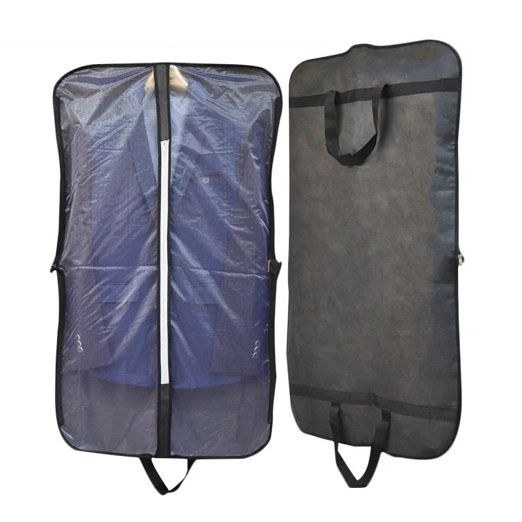Custom Logo Wholesale Fashionable Zippers Suit Cover Garment Bag for Men with Storage