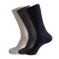 Yili Custom Crew Socks Ribbed Grey Cotton Dress Men Socks Custom Autumn extra Large Black Business Socks for Men