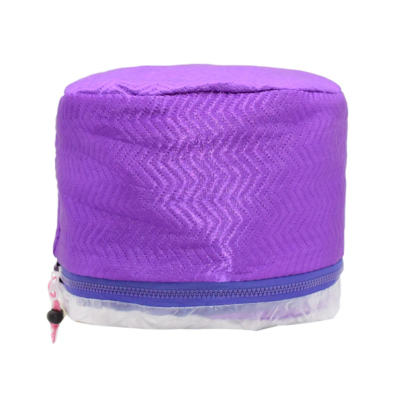 Purple Color Women Hair Steamer Hat Electric Hair Care Heating Hat Thermal Heat-cap Hair Dryers Heat Hat EU Plug 220V