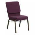 Wholesale Customized Iron Steel Interlocking Padded Auditorium Fabric Hall Banquet Church Chair