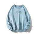Oversized Men's Long Sleeve O Neck Casual Sweatshirt 100% Cotton Letter Pattern Spring Season