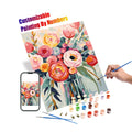Flowers Diy Painting by Numbers for Adults Custom Handmade Paint by Numbers Hanging Art Crafts Home Decor for Beginners