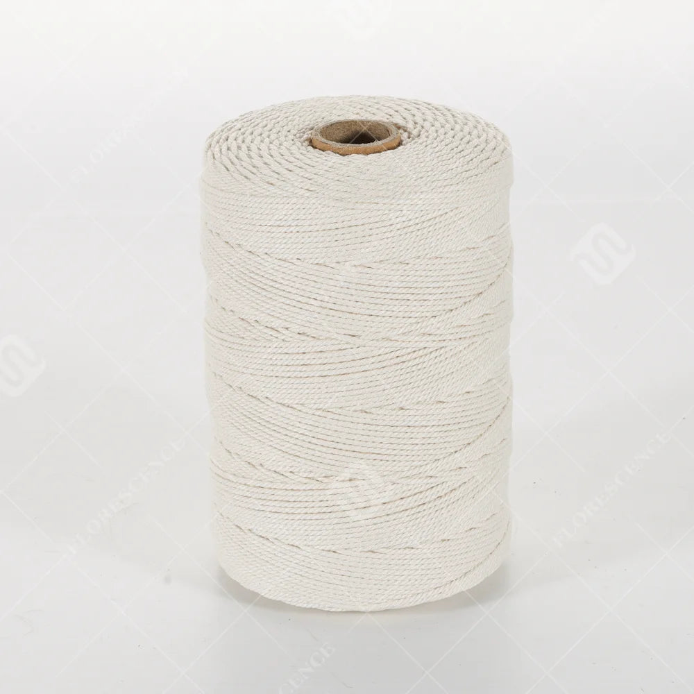 Pure Natural 3mm 4mm 5mm 100m 200m 500m 3 Strand Twisted Cotton Rope for Decoration